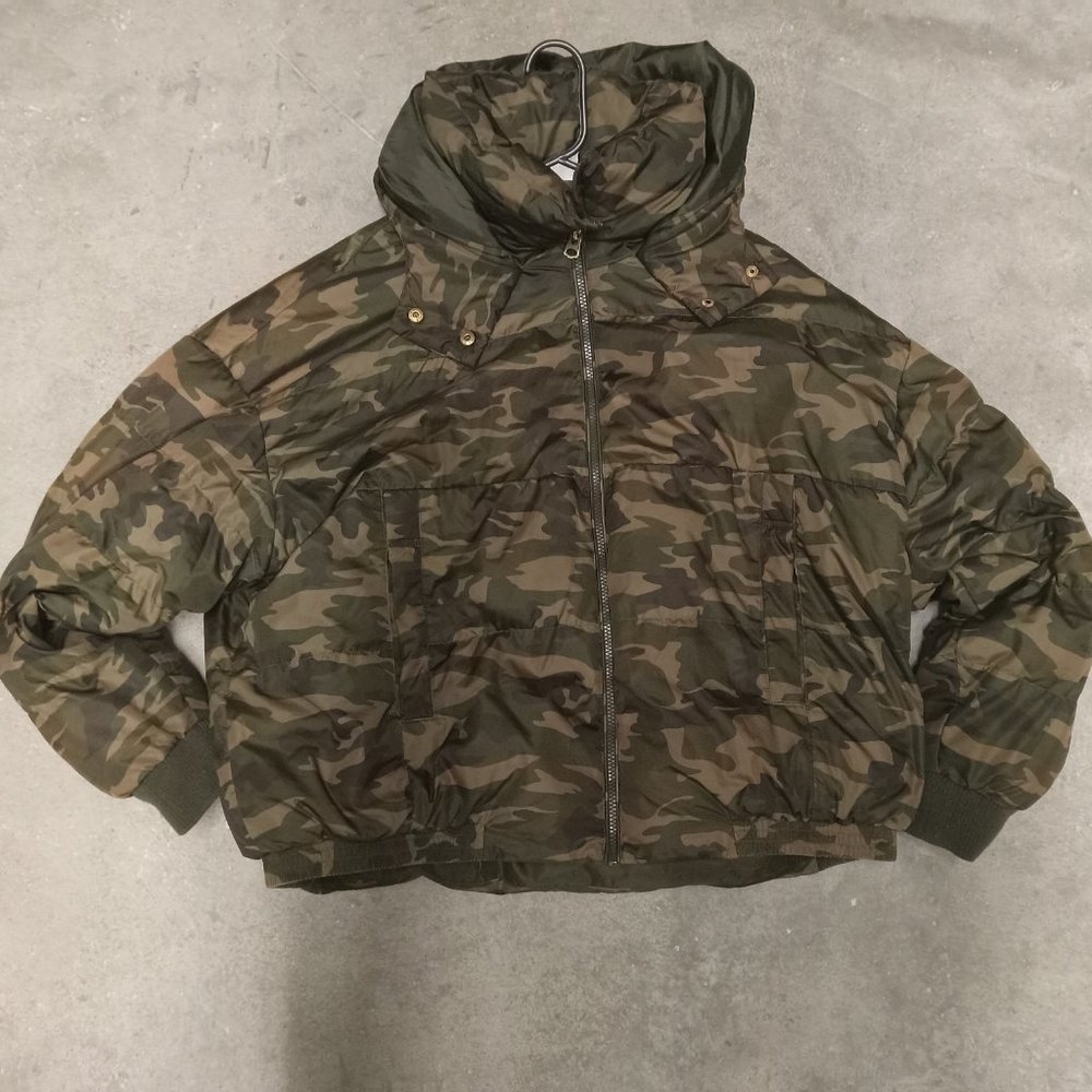 Lucky Brand Camo Hooded Coat
